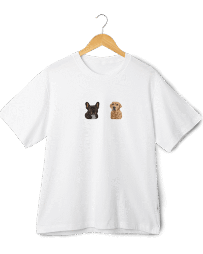 T-SHIRT 2 ZWIERZAKI PERSONALIZOWANY