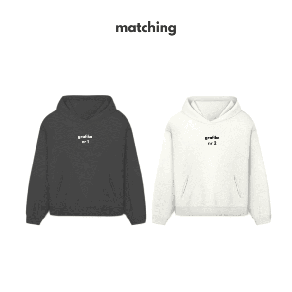 ZESTAW MATCHING 2 bluzy z haftem dla pary