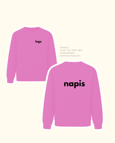 bluza bez kaptura oversize logo firmowe