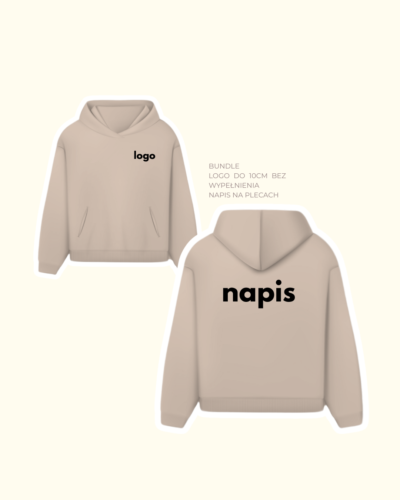 bluza z kapturem oversize logo firmowe