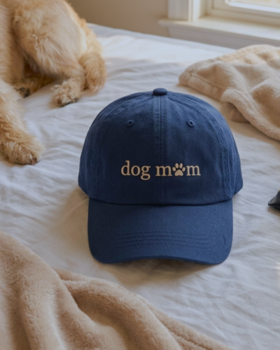 czapka z haftem DOG MOM